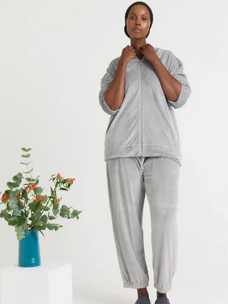 Velour Hoody Jogger Set